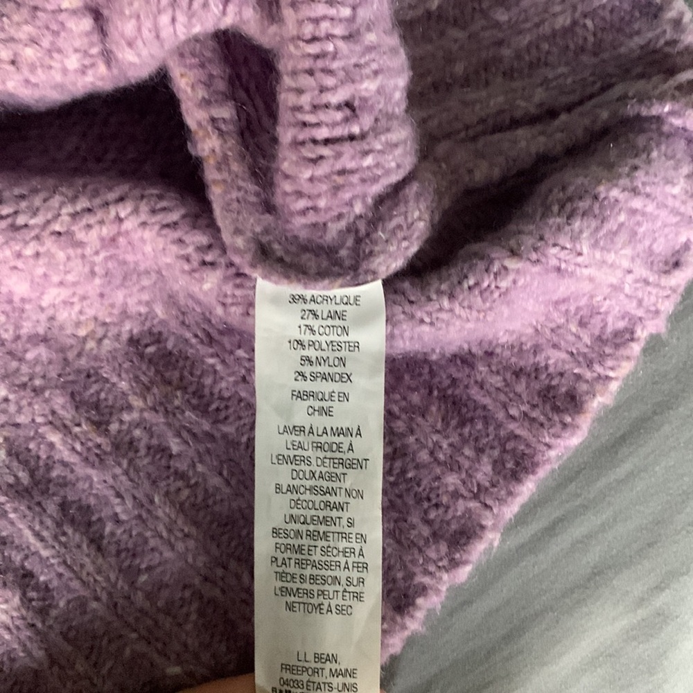 L.L.Bean Button-Up Cable Cardigan - Picture 5 of 5